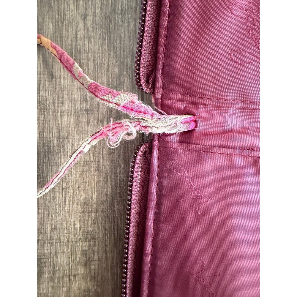 Vera Bradley Carnaby Zip Around Wallet Wristlet Quilted Pink Floral - Picture 6 of 11